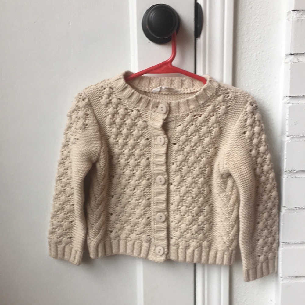 Adorable toddler girls knit sweater